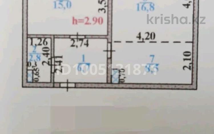 2-комнатная квартира · 50.8 м² · 3/8 этаж, Куаныша Толеметова — Ул.Тулеметова угл.ул.Отегенова за 25.5 млн ₸ в Шымкенте, Абайский р-н — фото 2