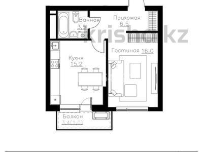 1-бөлмелі пәтер · 42.2 м² · 6/12 қабат, Ауэзова 3г/2, бағасы: 39 млн ₸ в Алматы, Алмалинский р-н