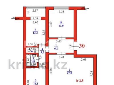 3-бөлмелі пәтер · 79.6 м² · 4/5 қабат, Пр.Абая 34А — Стоматология маржан тис, бағасы: 18.5 млн ₸ в 