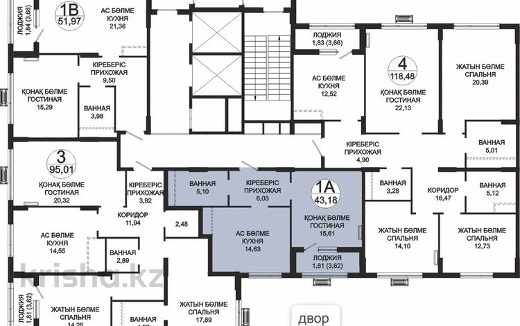 1-бөлмелі пәтер · 42.1 м² · 20/20 қабат, Туран 39/2, бағасы: ~ 31.4 млн ₸ в Астане, Нура р-н — фото 2