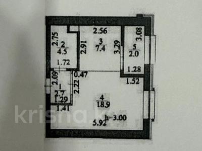 1-бөлмелі пәтер · 35.5 м² · 8/9 қабат, Мухамеджан Тынышбайулы 10, бағасы: 20.6 млн ₸ в Астане, Сарайшык р-н