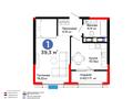 1-комнатная квартира · 40 м², Калдаякова за ~ 23 млн ₸ в Шымкенте, Туран р-н