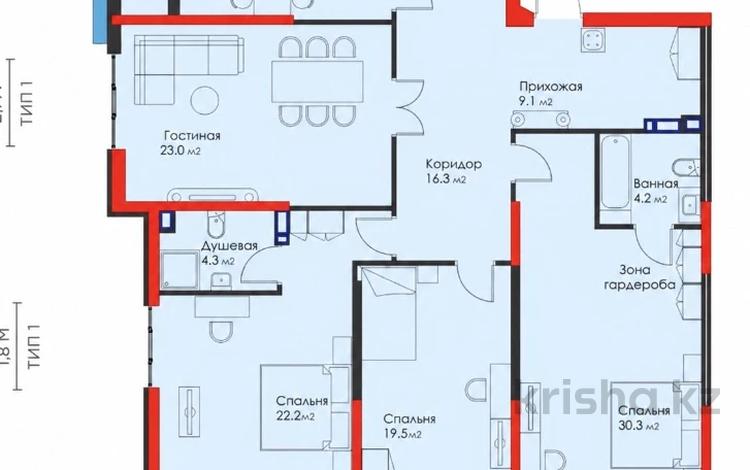 4-комнатная квартира · 155 м² · 5/12 этаж, Розыбакиева 336 — Ескараева за 155 млн ₸ в Алматы, Бостандыкский р-н — фото 2