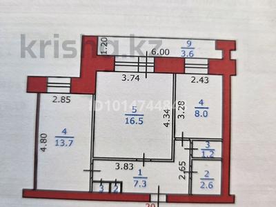 2-бөлмелі пәтер · 54 м² · 7/9 қабат, 4 микрорайон 35 — Парк Авганцев, бағасы: 14.6 млн ₸ в Риддере