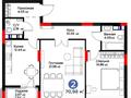 2-комнатная квартира · 71 м² · 11/12 этаж, Турар Рыскулов 9 за 60 млн 〒 в Астане, Есильский р-н — фото 2