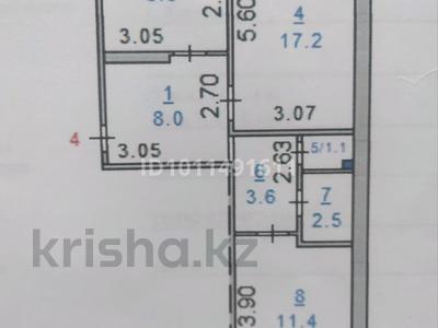 2-комнатная квартира · 54 м² · 2/5 этаж, 7-й микрорайон, 7-й мкрн 14 за 23 млн 〒 в Костанае