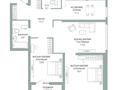3-бөлмелі пәтер · 77.5 м², Казыбек би 19а, бағасы: ~ 39.2 млн ₸ в Астане, Нура р-н — фото 2