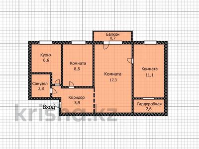 3-комнатная квартира · 56 м² · 4/5 этаж, Есенберлина 32 за 23.5 млн ₸ в Астане, Сарыарка р-н