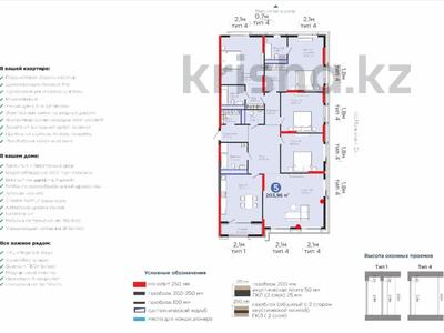 5-комнатная квартира · 204 м² · 4/22 этаж, Мангилик Ел 57 за 209 млн ₸ в Астане, Есильский р-н