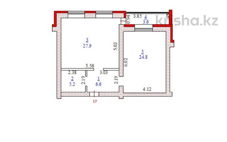 1-бөлмелі пәтер · 68.1 м² · 1/5 қабат, мкр. Алтын орда, бағасы: 16.5 млн ₸ в Актобе — фото 5