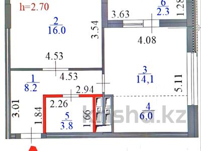2-комнатная квартира · 52 м² · 12/21 этаж, Туркестан 4Б — Abu Dhabi Plaza за 28.8 млн ₸ в Астане, Есильский р-н