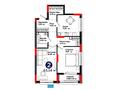 2-бөлмелі пәтер · 63.58 м², Е-321 6/2, бағасы: ~ 46.3 млн ₸ в Астане, Есильский р-н — фото 3