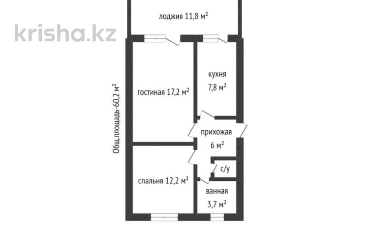 2-бөлмелі пәтер, 62 м², 4/5 қабат, Жыбек Жолы 38, бағасы: 26 млн 〒 в Шымкенте, Енбекшинский р-н — фото 2