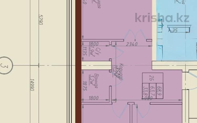 2-комнатная квартира · 68.9 м² · 8/10 этаж, Еркина Ауельбекова 120Б за 26 млн ₸ в Кокшетау — фото 2