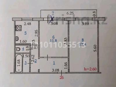 2-бөлмелі пәтер · 49 м² · 4/5 қабат, мкр 8, Марат Оспанов 58 — Абилхаиыр -Хан, бағасы: 17 млн ₸ в Актобе
