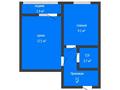 1-комнатная квартира · 39.3 м² · 6/9 этаж, Микрорайон Береке, Микрорайон Береке 60 за 19.9 млн ₸ в Костанае — фото 2