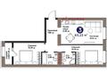 3-бөлмелі пәтер · 66.23 м², Шоссе Коргалжын 24/2, бағасы: ~ 39.3 млн ₸ в Астане, Нура р-н — фото 3