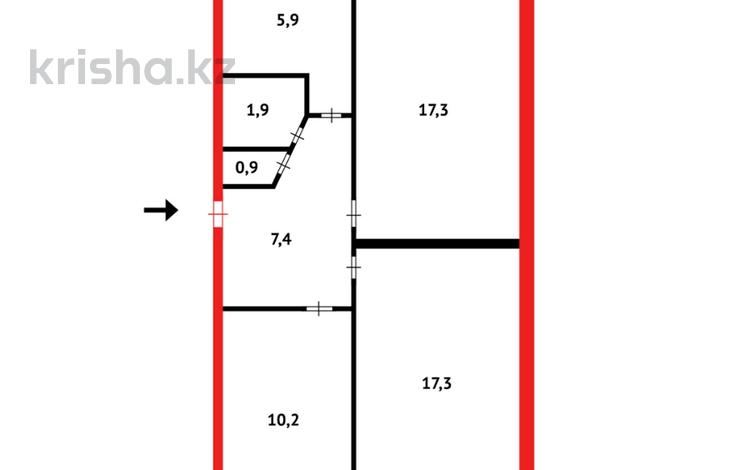 3-бөлмелі пәтер · 62 м² · 3/5 қабат, 23-шағынаудан 30, бағасы: 14.2 млн ₸ в Караганде, Алихана Бокейханова р-н — фото 2