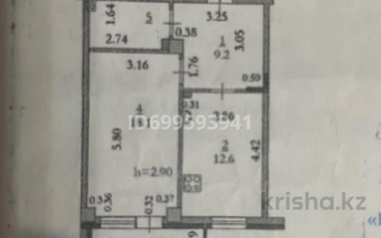 1-бөлмелі пәтер · 45.4 м² · 2/6 қабат, 12 ш/а., Бөгенбай батыр 32 — Мечта технодом, бағасы: 14.5 млн ₸ в Актобе, мкр 12 — фото 2