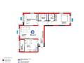 3-комнатная квартира · 84 м², Калдаякова за 39.3 млн ₸ в Шымкенте, Туран р-н