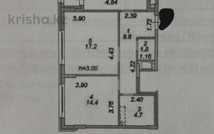 2-комнатная квартира · 62.7 м² · 7/16 этаж, Туран 39 за 51 млн ₸ в Астане, Нура р-н — фото 3