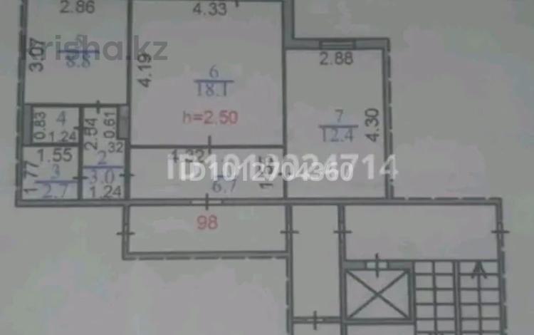 2-комнатная квартира · 54 м² · 7/9 этаж, мкр Юго-Восток, мкр Юго-Восток, мкр Гульдер 1 — супермаркет NORMA, д/с Балакай, 101 лицей за 18.7 млн ₸ в Караганде, Казыбек би р-н — фото 2