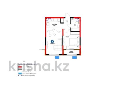 2-бөлмелі пәтер · 48 м², проспект Байдибек би, бағасы: 22 млн ₸ в Шымкенте, Абайский р-н
