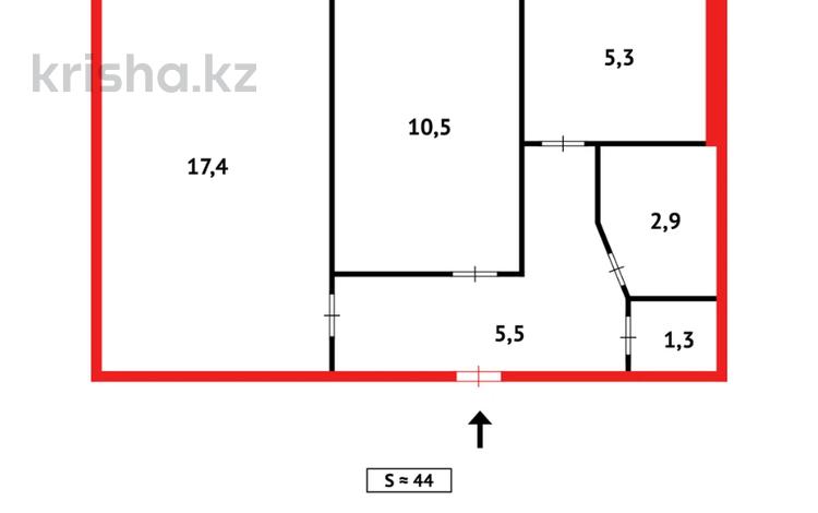 2-комнатная квартира, 44.9 м², 5/5 этаж, пр. Мира за 8 млн 〒 в Темиртау — фото 13