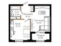 1-комнатная квартира · 37.64 м², мкр Бозарык , мкр Бозарык, ул. Боржар за ~ 13.2 млн 〒 в Шымкенте, Абайский р-н — фото 3
