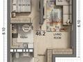 2-бөлмелі пәтер · 45.85 м² · 3/12 қабат, мкр Акбулак, Момышулы 100, бағасы: 24 млн ₸ в Алматы, Алатауский р-н — фото 8
