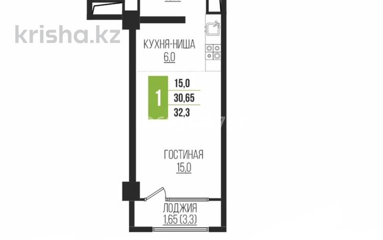 1-комнатная квартира, 32 м², 2/12 этаж, мкр Акбулак, Дарабоз 25 — мкр Дарабоз, по ул Б.Момышулы за 15.8 млн 〒 в Алматы, Алатауский р-н — фото 8