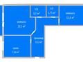 2-бөлмелі пәтер, 68.5 м², 7/9 қабат, 8 микрорайон 3Б, бағасы: ~ 30 млн 〒 в Костанае — фото 4