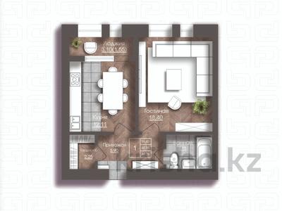 1-комнатная квартира · 44.36 м², мкр. Алтын орда 228/3 — РЯДОМ НОВАЯ ШКОЛА И САДИК за ~ 14.2 млн 〒 в Актобе