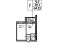 1-комнатная квартира, 40.25 м², Косшыгулулы 159 за ~ 10.5 млн 〒 в Астане, Сарыарка р-н — фото 2
