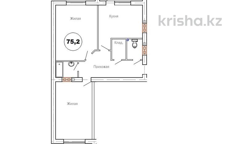 2-бөлмелі пәтер · 75.5 м² · 6/8 қабат, 20-й мкр 1, бағасы: 16.8 млн ₸ в Актау — фото 2
