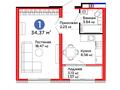 1-комнатная квартира · 34.37 м² · 2/17 этаж, Хусейн Бен Талал 41 за 30 млн ₸ в Астане, Есильский р-н — фото 10