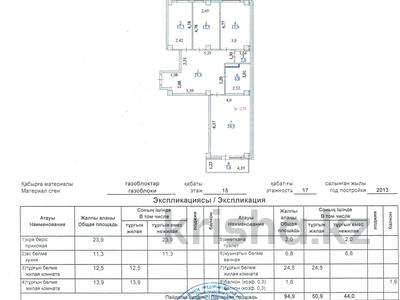 3-комнатная квартира · 96.5 м² · 15/17 этаж, Богенбай батыра 56 — Пересечение пр.Республики и пр.Богенбая за 40 млн ₸ в Астане, р-н Байконур