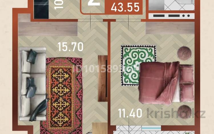 2-бөлмелі пәтер · 43.55 м² · 9/12 қабат, Сафуан Шаймерденов 1, бағасы: 23.5 млн ₸ в Астане, Сарайшык р-н — фото 2