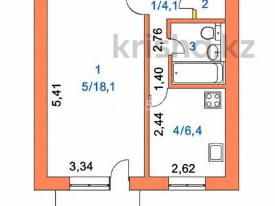 1-бөлмелі пәтер · 32.7 м² · 1/5 қабат, Шалкар, бағасы: 11 млн ₸ в Кокшетау