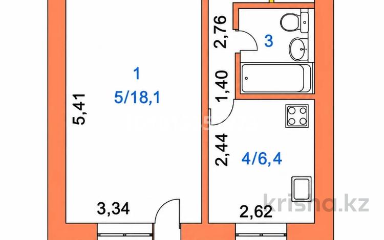 1-бөлмелі пәтер · 32.7 м² · 1/5 қабат, Шалкар, бағасы: 11 млн ₸ в Кокшетау — фото 2