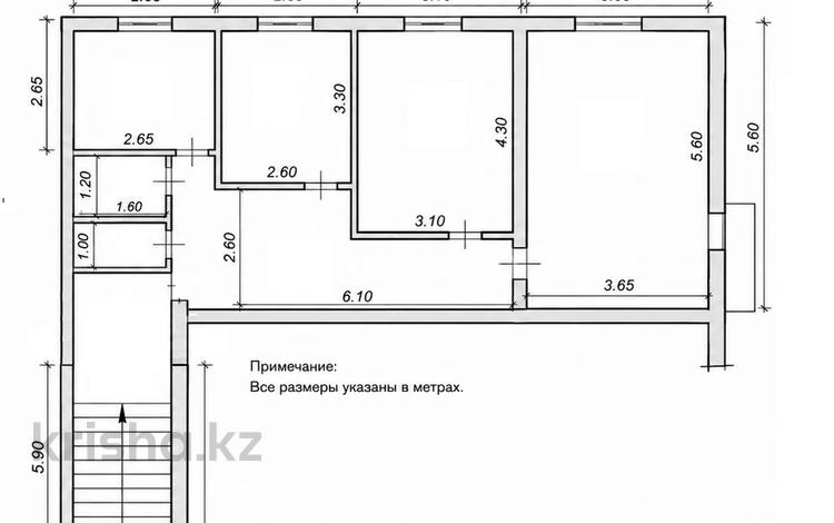 3-комнатная квартира · 64 м² · 3/5 этаж, Панфилова 37 за 14.5 млн ₸ в Кентау — фото 2