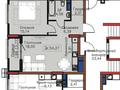 2-бөлмелі пәтер · 54.27 м² · 6/9 қабат, Мангилик Ел 63/1, бағасы: 33.5 млн ₸ в Астане, Есильский р-н