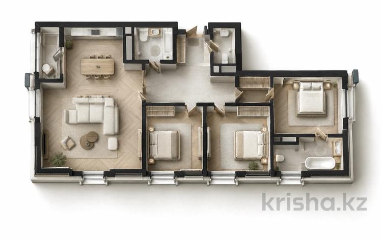 4-бөлмелі пәтер · 122.7 м² · 6/16 қабат, Турар Рыскулова 1/1, бағасы: 117 млн ₸ в Астане, Есильский р-н — фото 2