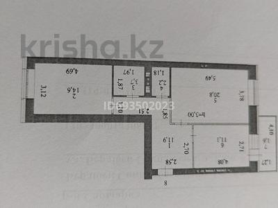 2-комнатная квартира, 65.9 м², 3/9 этаж, Жангелдина 14 — Сарыарка за 27 млн 〒 в Астане, Сарыарка р-н