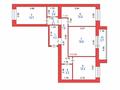 3-бөлмелі пәтер · 86.4 м² · 7/10 қабат, Кумисбекова 11 — Джангильдина, бағасы: 46.8 млн ₸ в Астане, Сарыарка р-н — фото 24