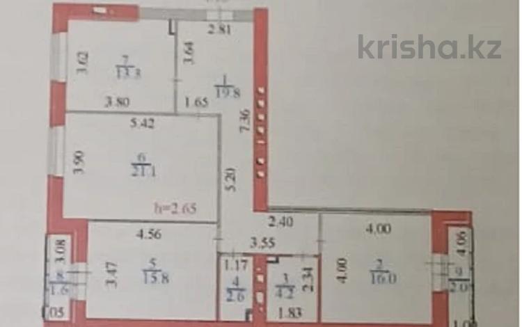 3-бөлмелі пәтер · 96.4 м² · 13/14 қабат, Тлендиева 38, бағасы: 38 млн ₸ в Астане, Сарыарка р-н — фото 2