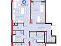4-бөлмелі пәтер · 114.16 м² · 5/12 қабат, Турар Рыскулов 18, бағасы: 81 млн ₸ в Астане, Есильский р-н