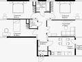4-комнатная квартира · 107.4 м² · 10/12 этаж, Е-36 13 за 65 млн ₸ в Астане, Нура р-н