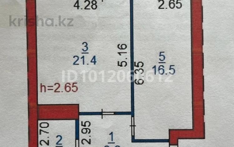 2-бөлмелі пәтер · 55 м² · 1/5 қабат, Микрорайон Береке, Мкр. Береке 50, бағасы: 27 млн ₸ в Костанае — фото 11