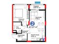 2-бөлмелі пәтер · 47.27 м², Туран 57д, бағасы: ~ 52.9 млн ₸ в Астане, Нура р-н — фото 3